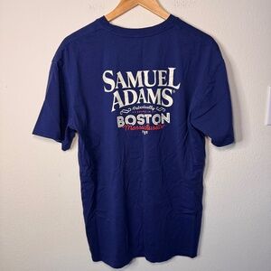 Samuel Adams Beer Graphic T-Shirt Men's XL Blue Cotton Casual